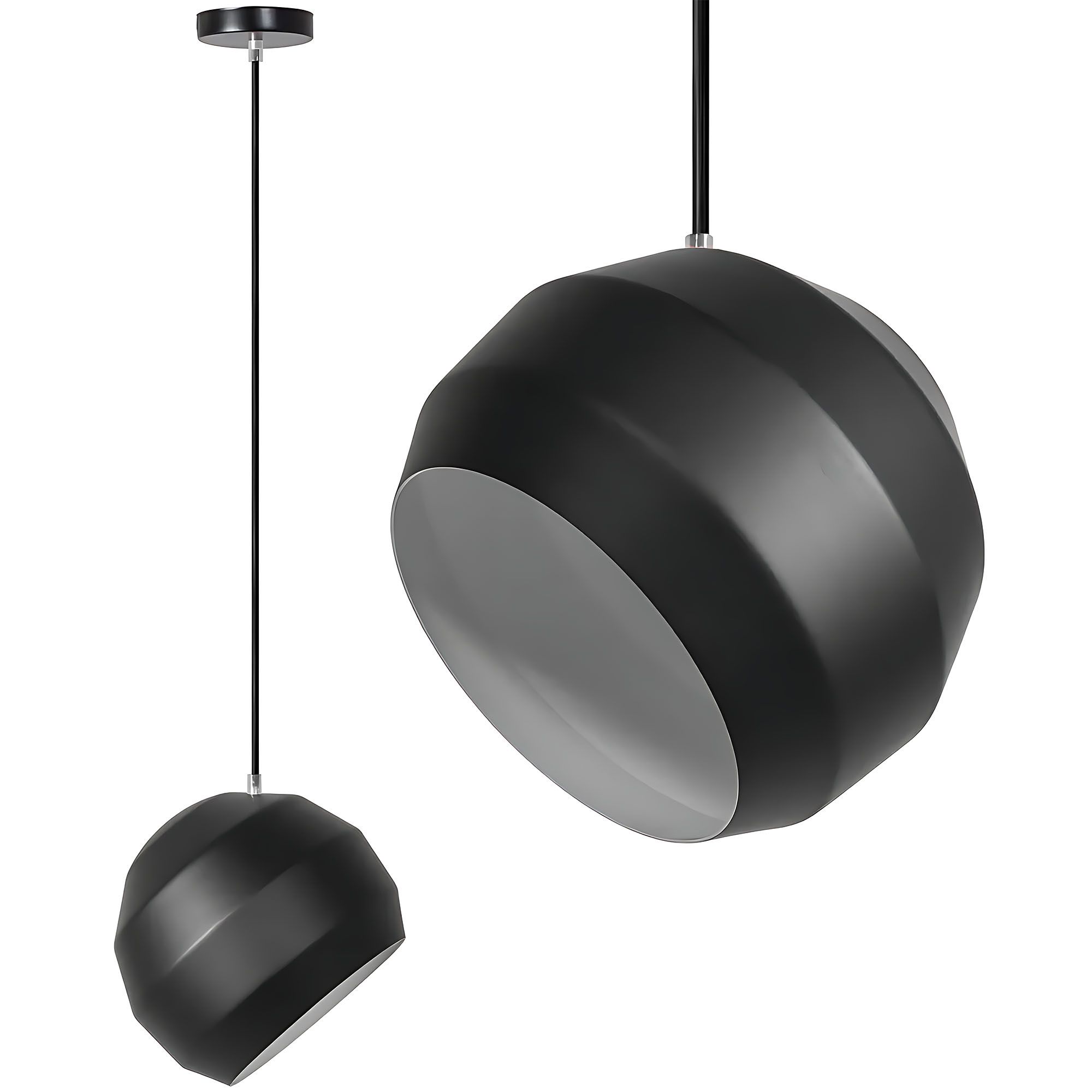 TOOLIGHT hængende loftlampe APP381-1CP Sort 20,5x25x20,5cm