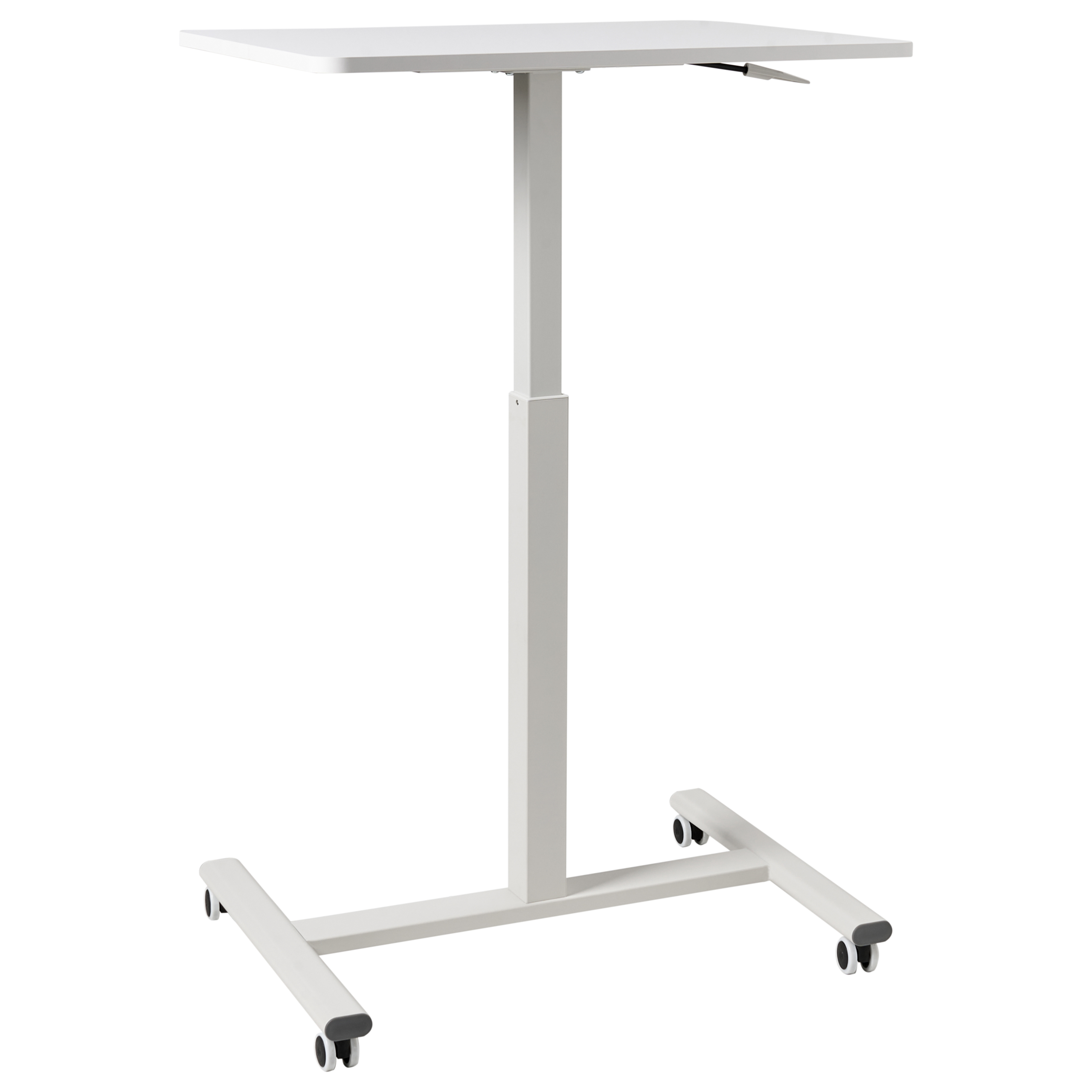 Manuelt justerbart hæve sænkebord til bærbar computer ACADEMIA 65 cm 48 cm Hvid