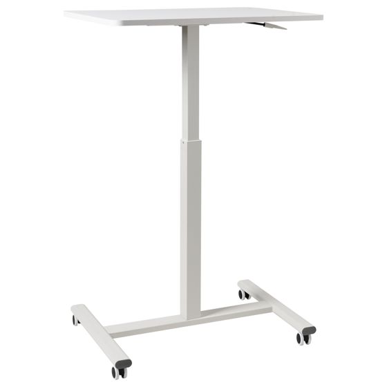 Manuelt justerbart hæve sænkebord til bærbar computer ACADEMIA 65 cm 48 cm Hvid