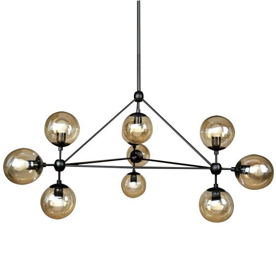 TOOLIGHT hængende loftlampe APP264-10C Sort 42x105x40cm