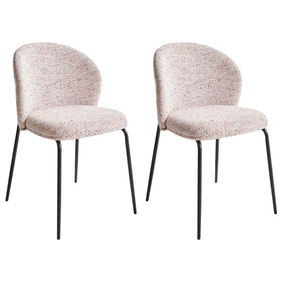 Sæt med 2 spisebordsstole VIDETTE Beige