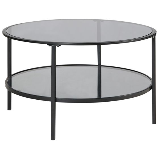 Sofabord TELLAKA Hærdet glas Sort