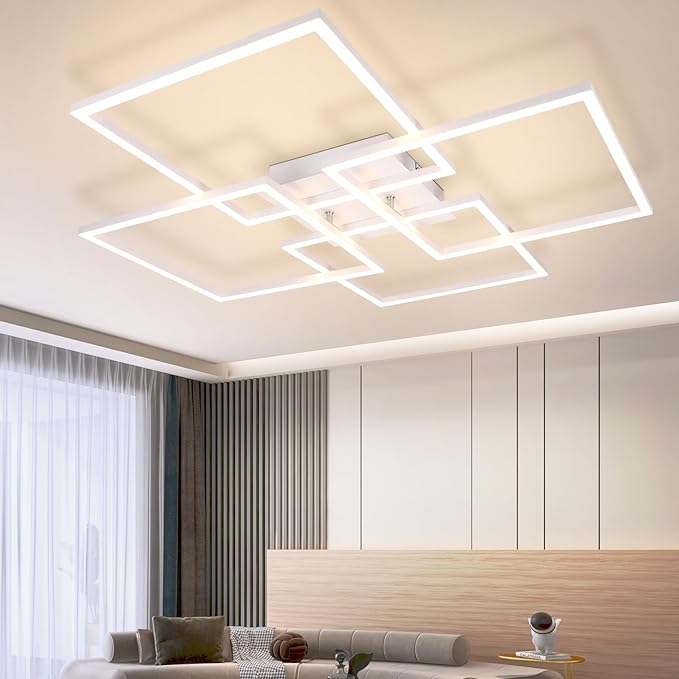 NETTLIFE LED loftlampe, 4 moderne, hvid, 32W, 3000K