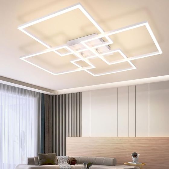 NETTLIFE LED loftlampe, 4 moderne, hvid, 32W, 3000K