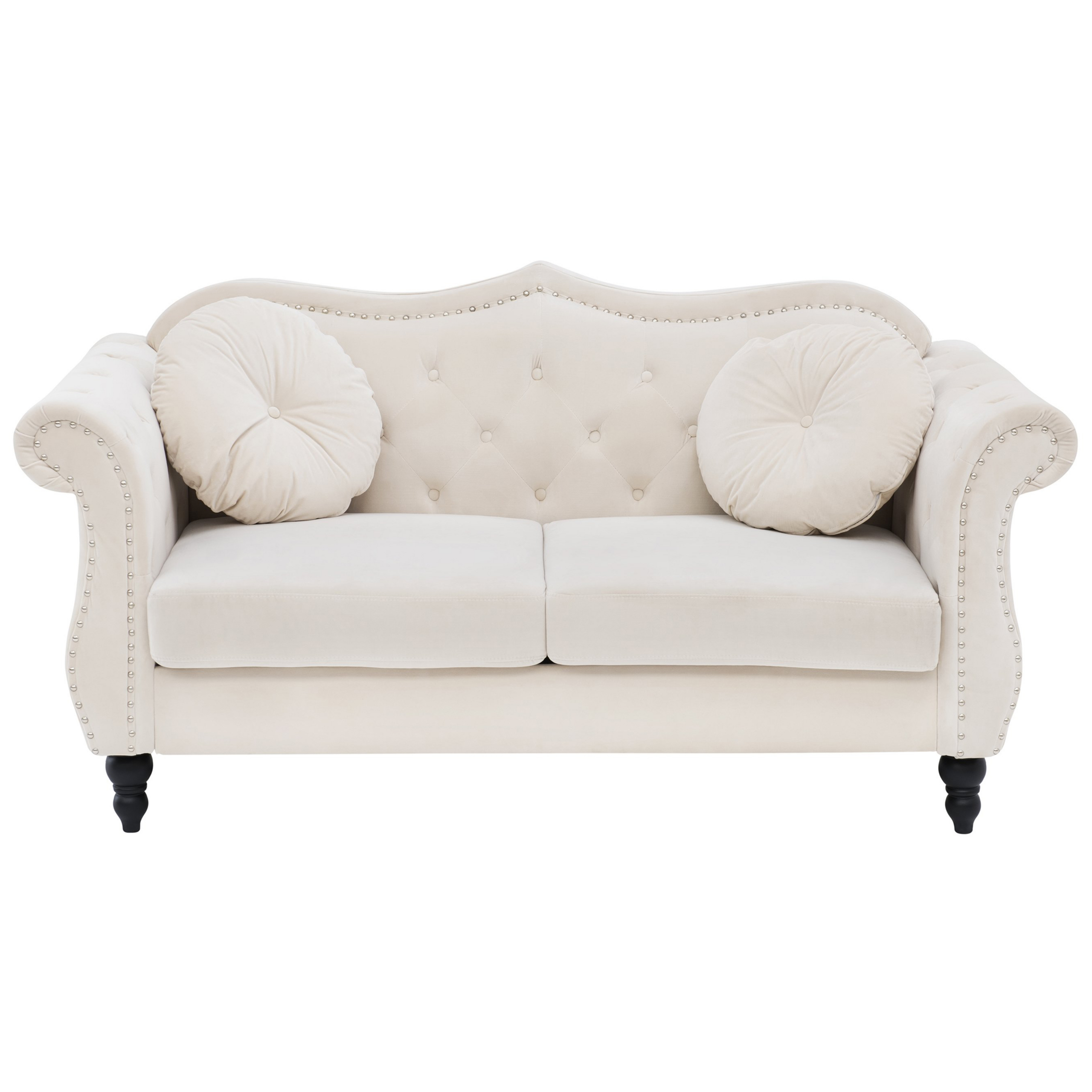 Sofa 2 personers SKIEN Velour Lys Beige