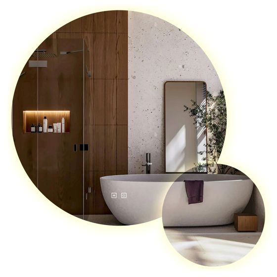 REA spejl R-9045 LED Gennemsigtig 2x90x90cm