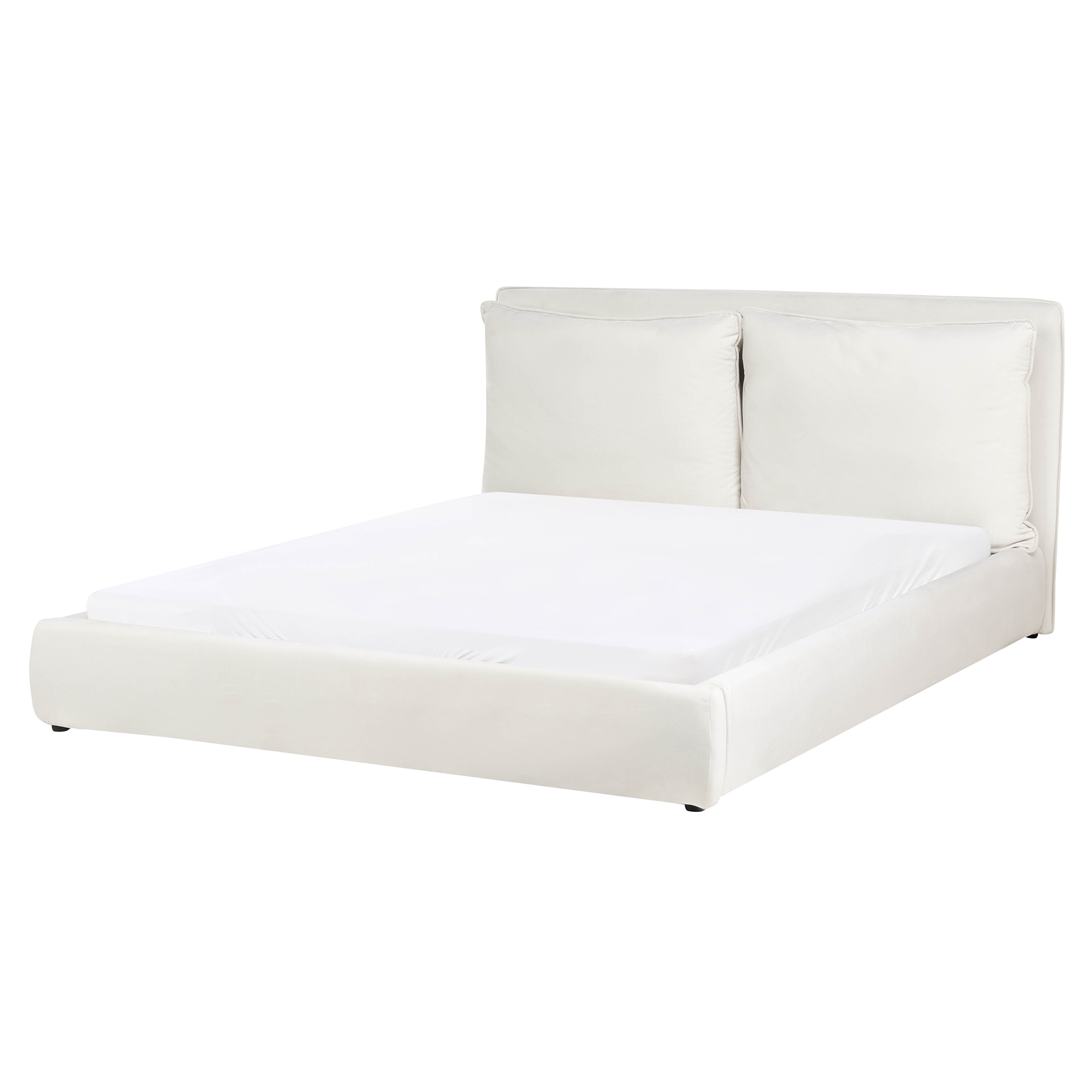 Seng Velour BAJONNA 160 x 200 cm Cremehvid