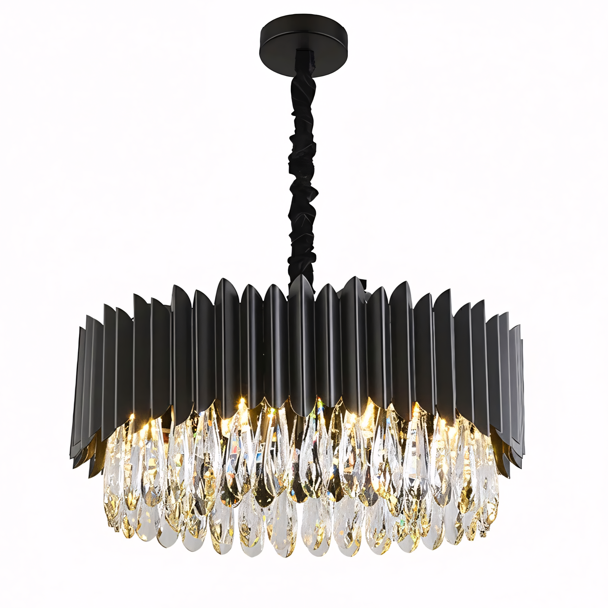 TOOLIGHT hængende loftlampe APP1657-8CP 50cm Sort 48x48x4cm