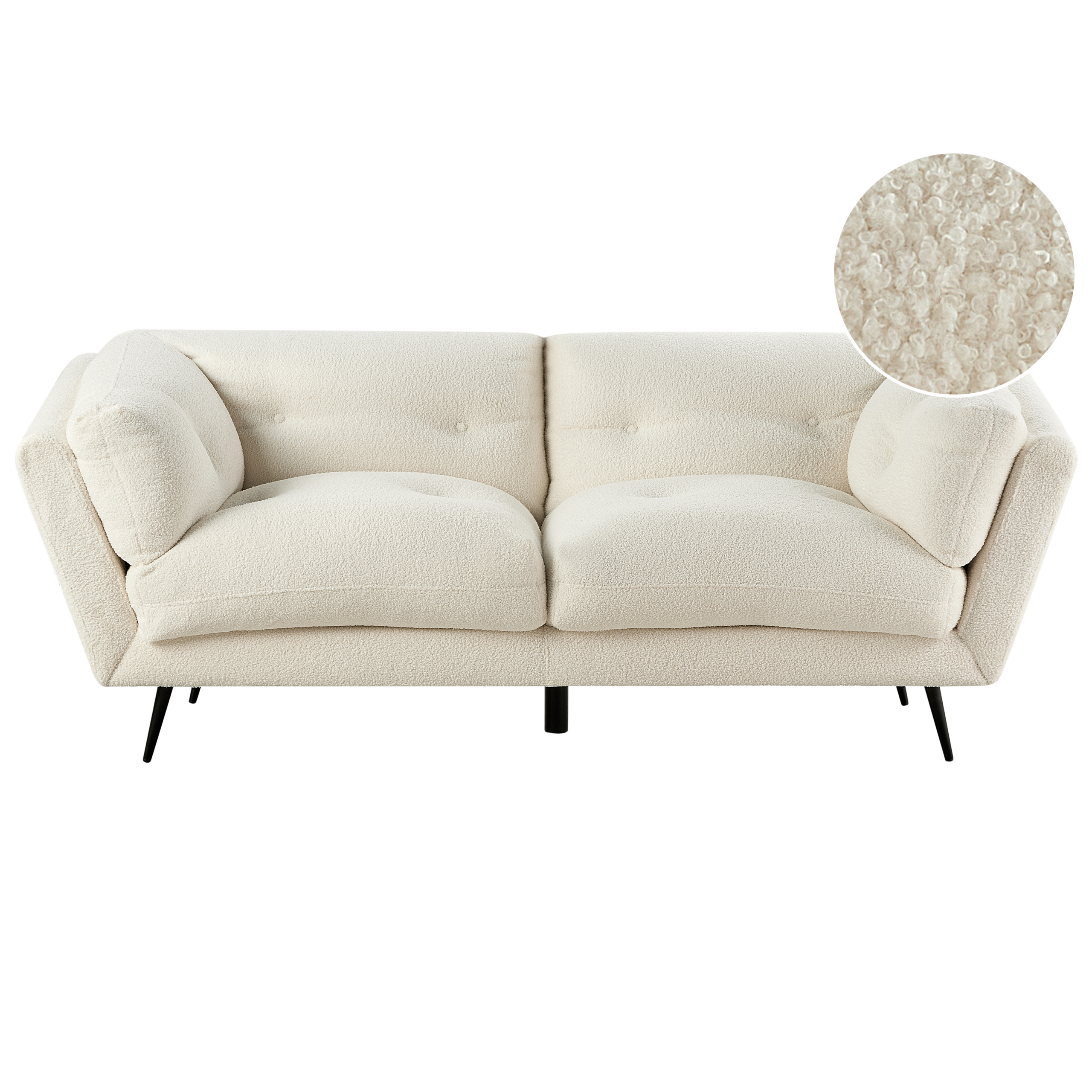 Sofa 3 personers LENVIK Boucle Hvid