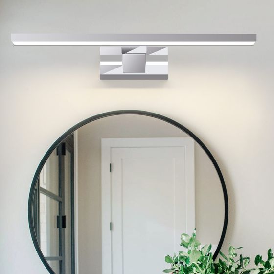 NETTLIFE LED - spejlvæglampe, 6W, 30CM vandtæt, IP44 krom, moderne, neutral hvid, 4000K
