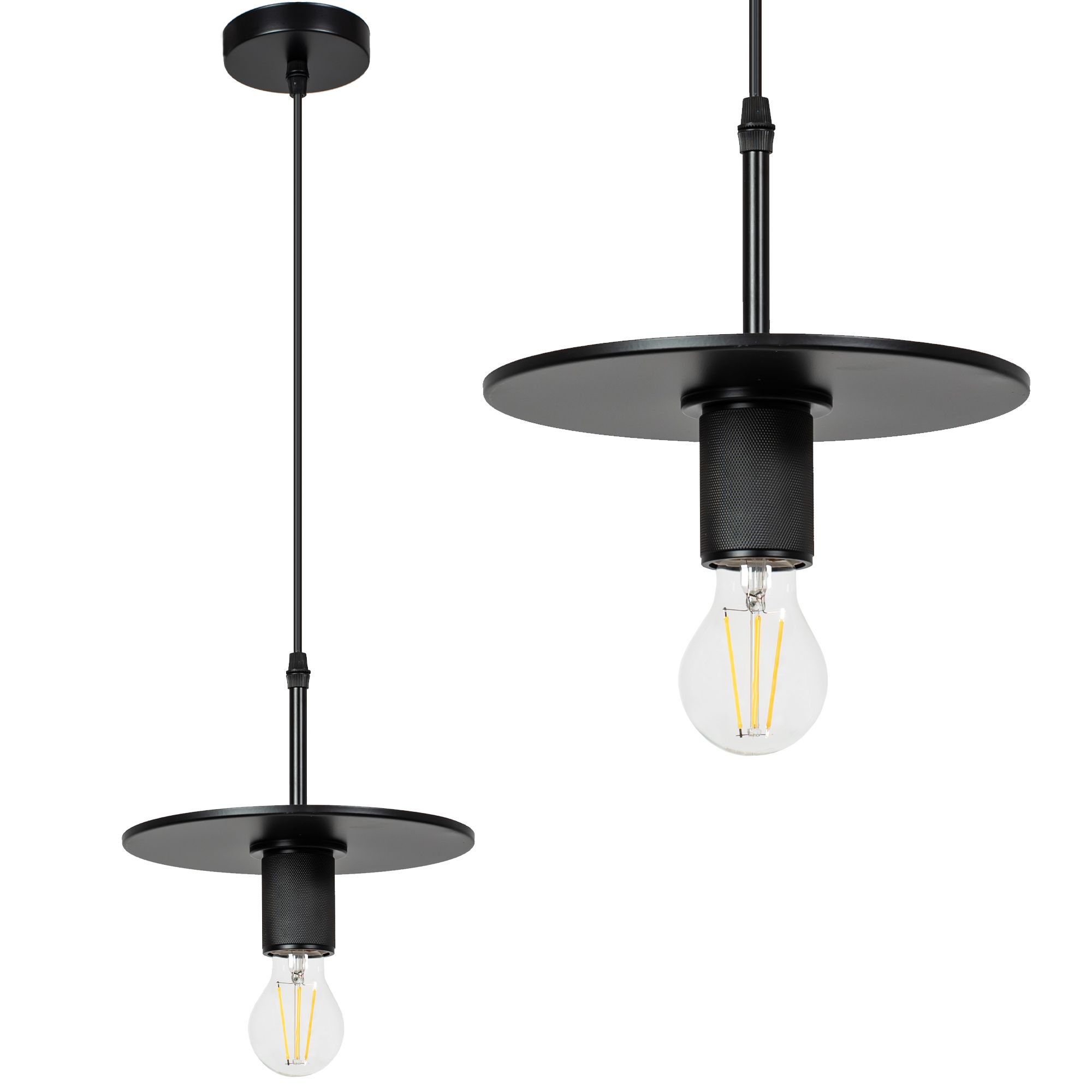 TOOLIGHT hængende loftlampe APP1180-1CP Sort 25x22x25cm