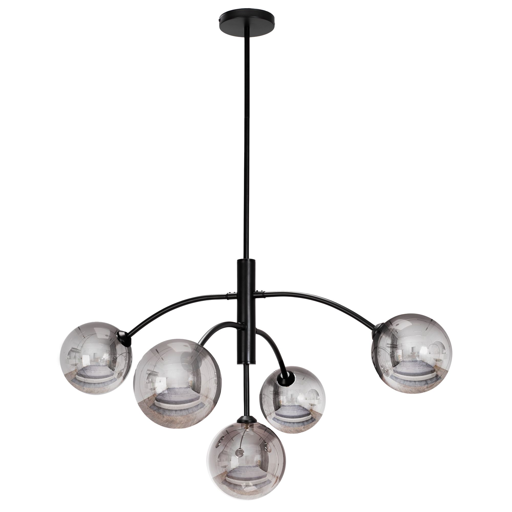 TOOLIGHT hængende loftlampe APP1021-6CP Sort 48x82x99cm