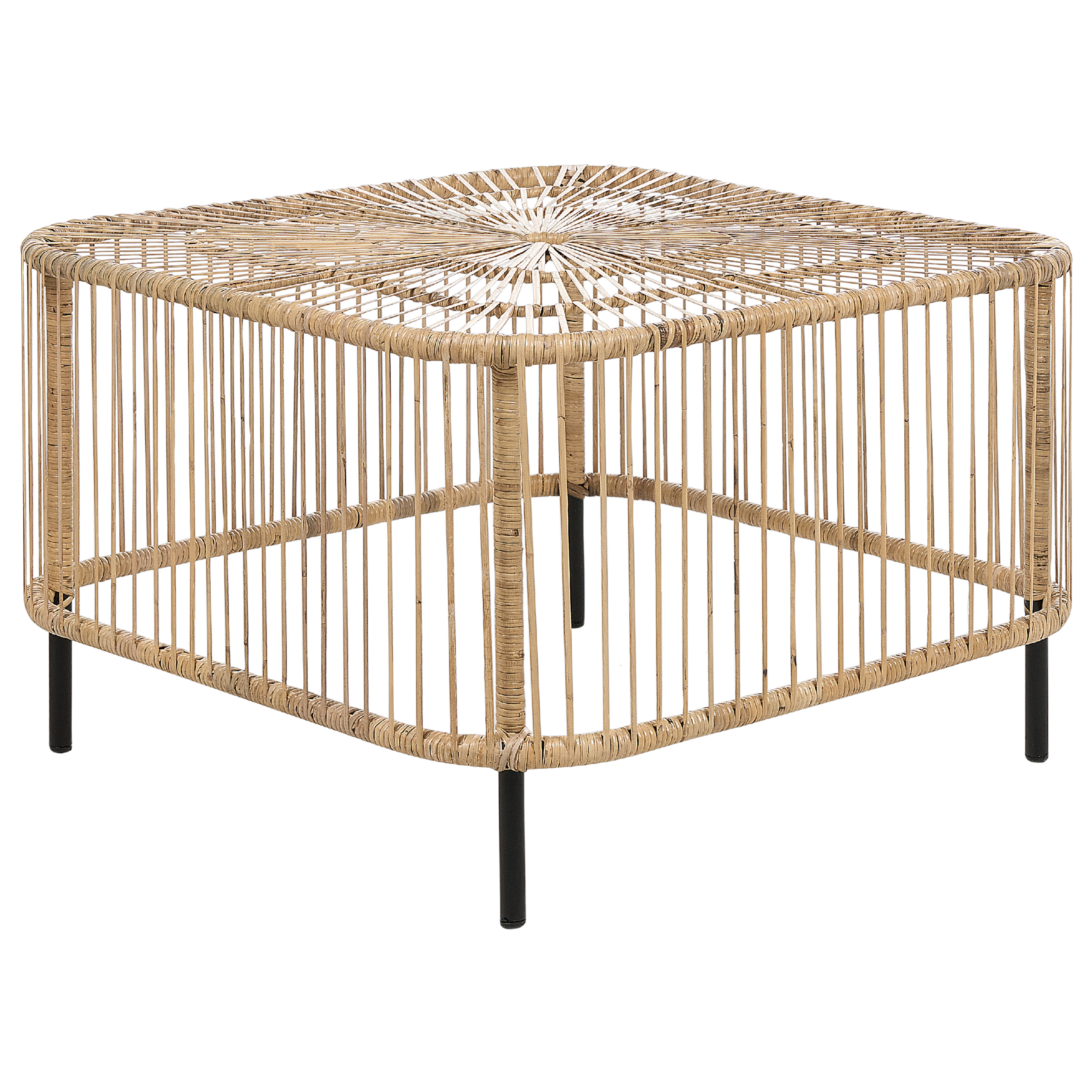 Havesofabord CESENATICO 67 cm 67 cm Rattan Naturlig