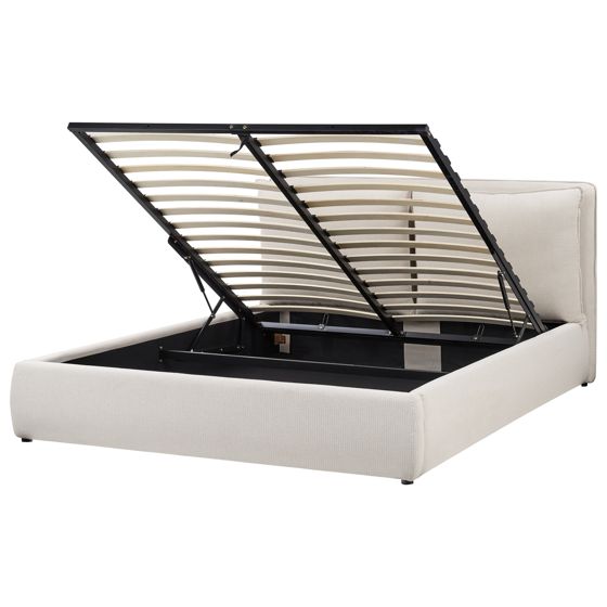 Seng med opbevaring BAJONNA Beige 160 x 200 cm