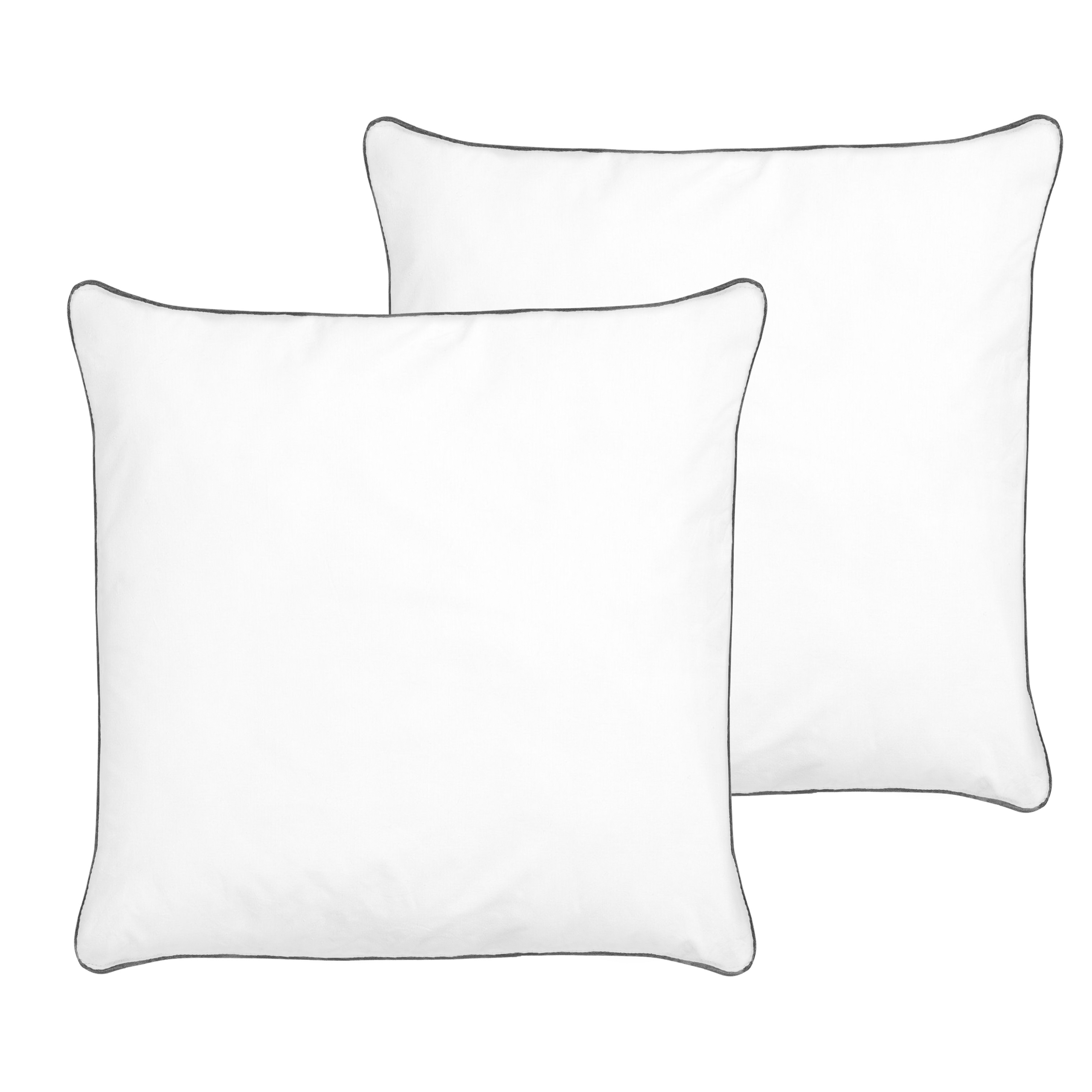 Sæt af 2 hovedpuder PELISTER Lav 80 x 80 cm Microfiber Hvid