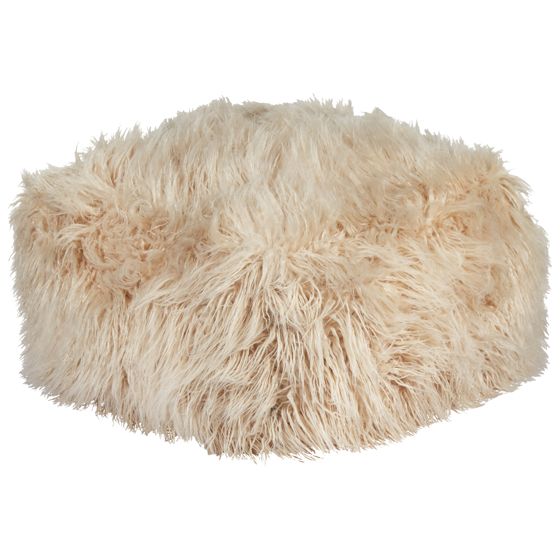 Puf CONROE Kunstig pels Beige