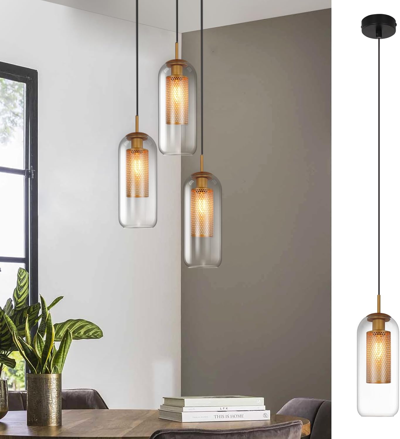 NETTLIFE Vintage - pendellampe, 1 flamme, sort, højdejusterbar, E27