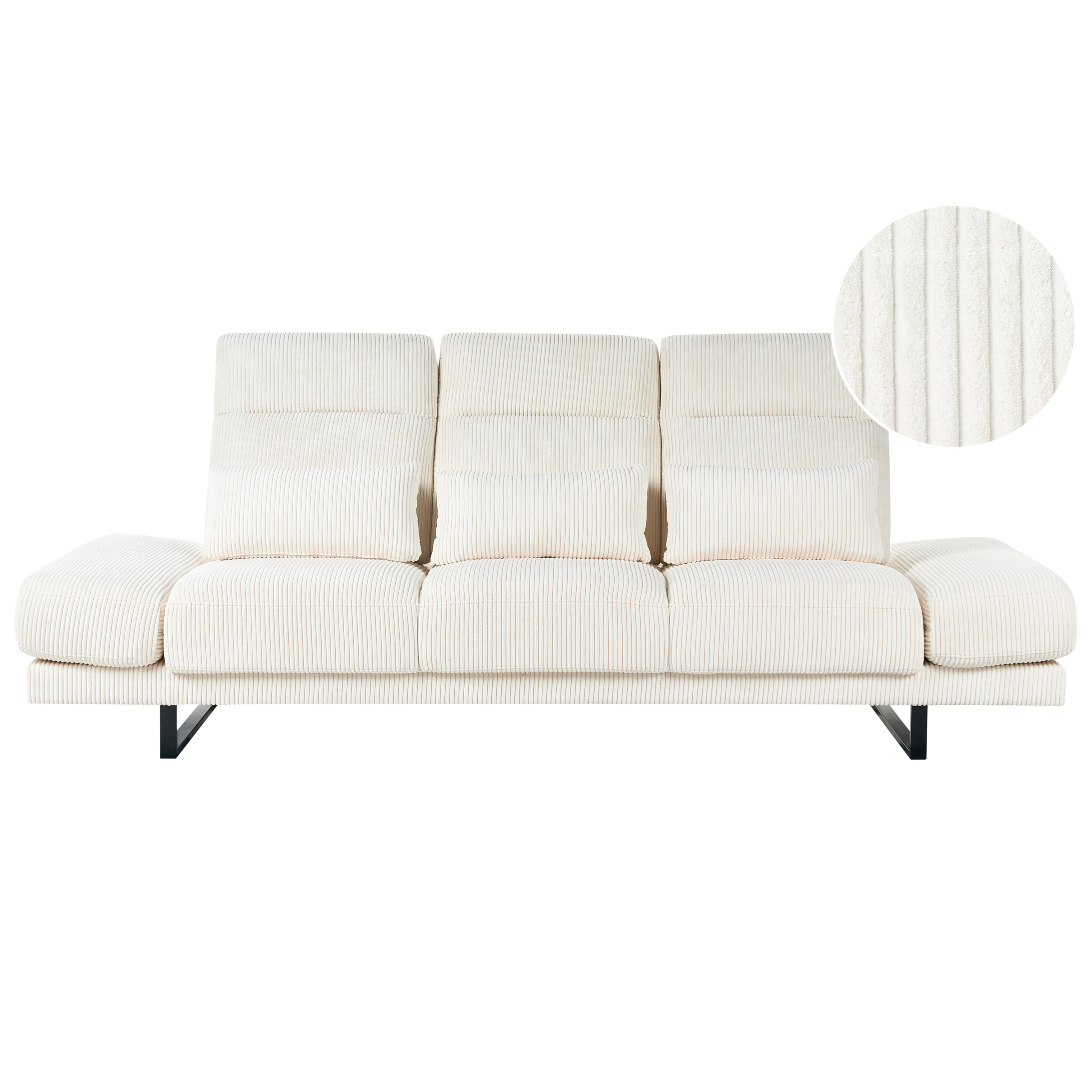 Sofa 3 personers IKAST Fløjl Lys Beige