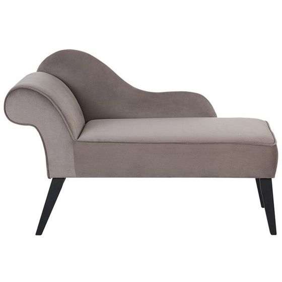 Venstrevendt chaiselong BIARRITZ Velour Brungrå