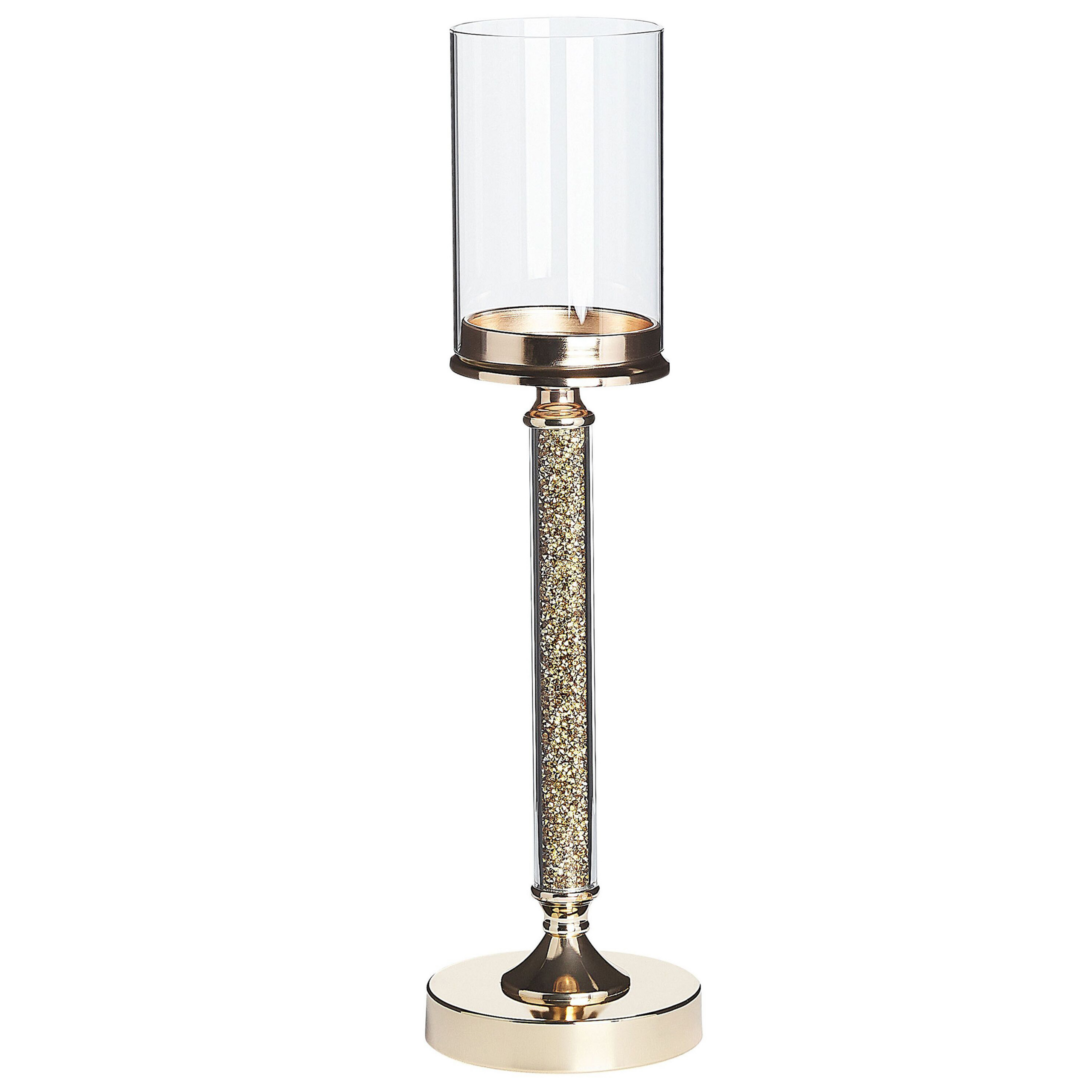 Lysestage ABBEVILLE 48 cm Glas Guld