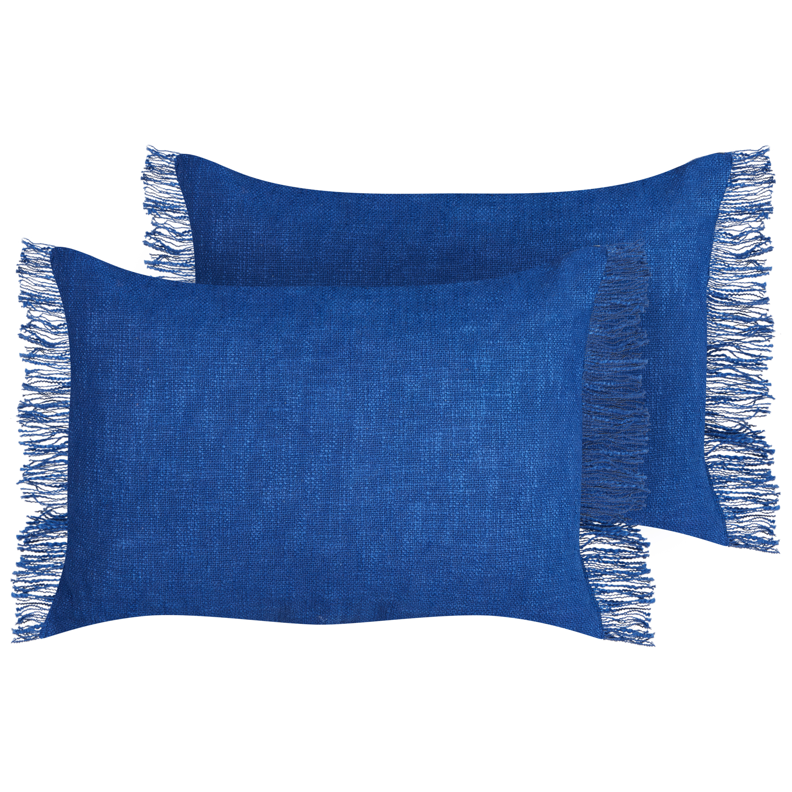 Sæt af 2 pyntepuder MABA 50 x 35 cm Bomuld Navy Blå Ensfarvet