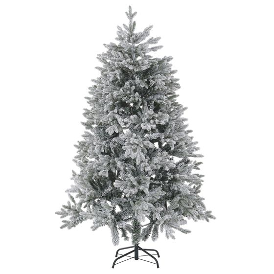 Sneklædt juletræ FORAKER 180 cm Hvid