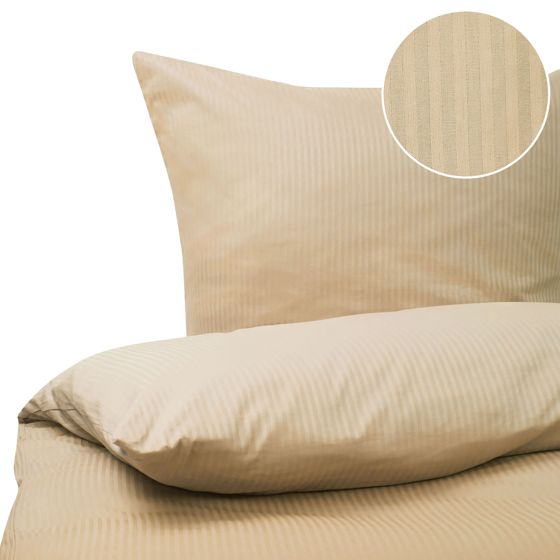Sengetøj AVONDALE 135 x 200 cm Bomulds-satin Beige