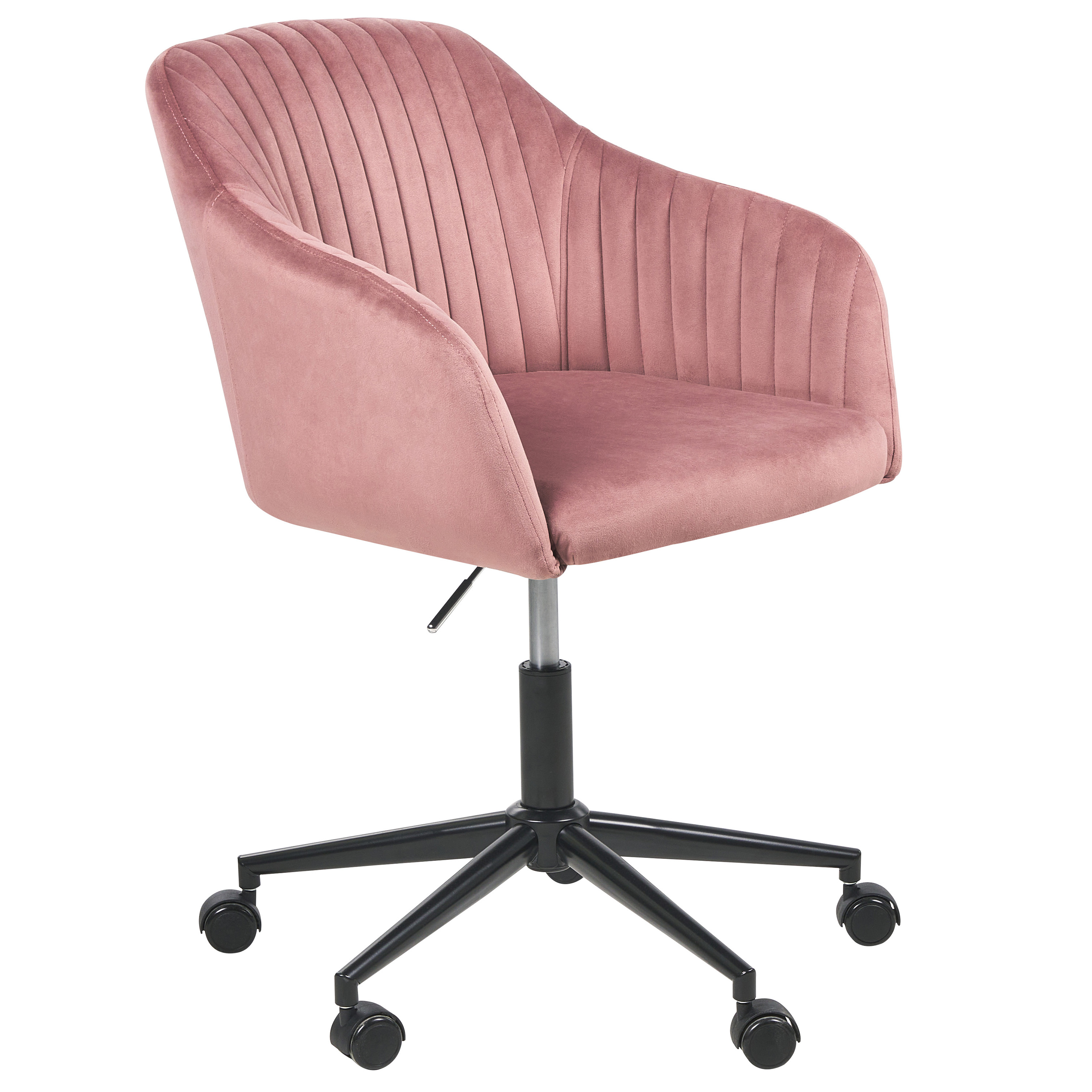 Skrivebordsstol VENICE Velour Lyserød