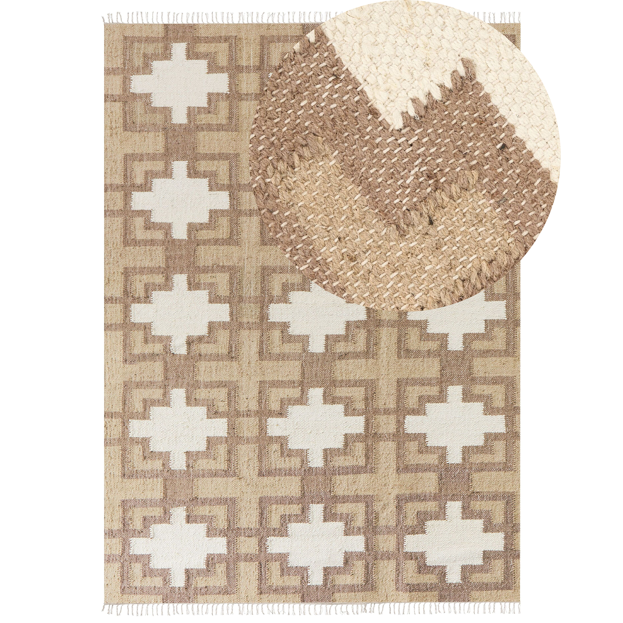 Gulvtæppe KONURTAY Beige 160 x 230 cm Jute