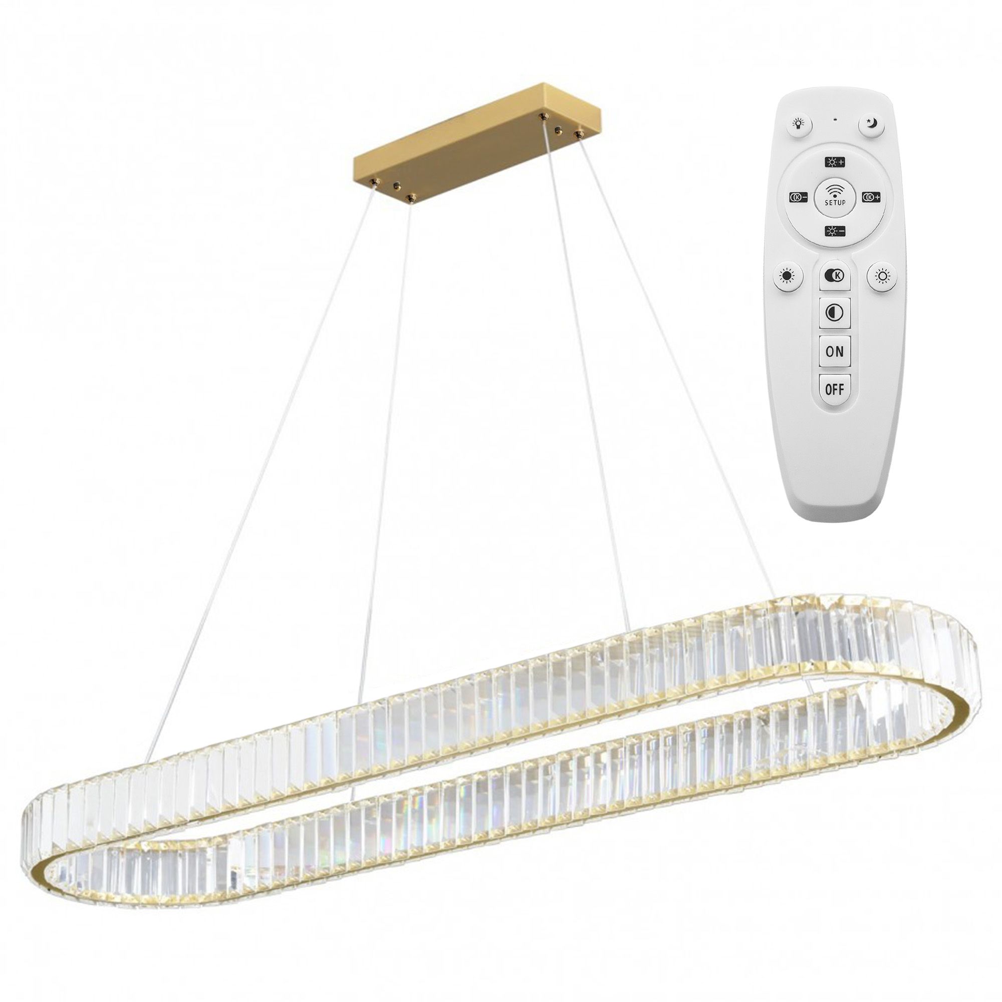 TOOLIGHT hængende loftlampe LED APP1508-CP Børstet guld 30x100x30cm