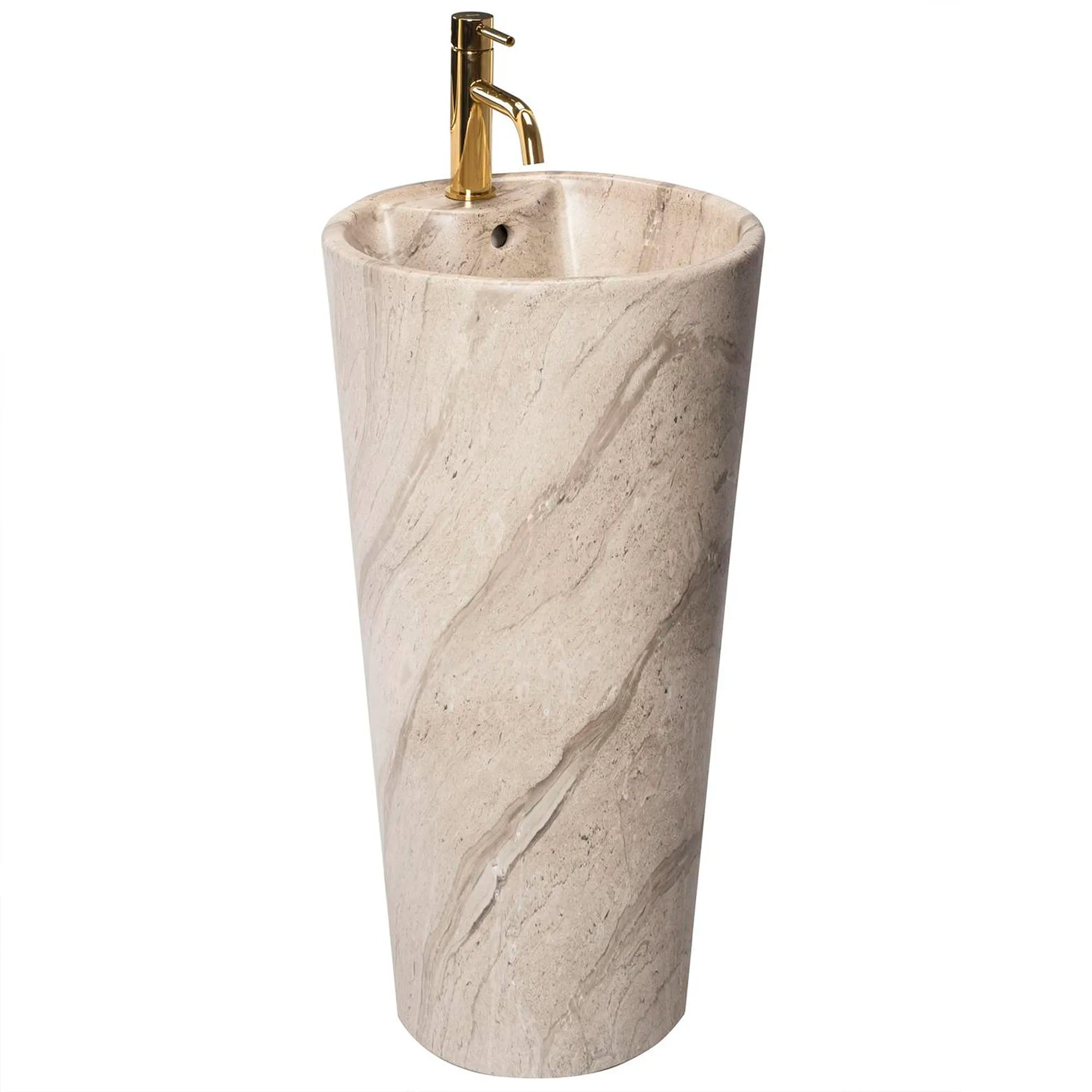 REA fritstående håndvask BLANKA NATURAL MATT , Beige, 40x40x85cm