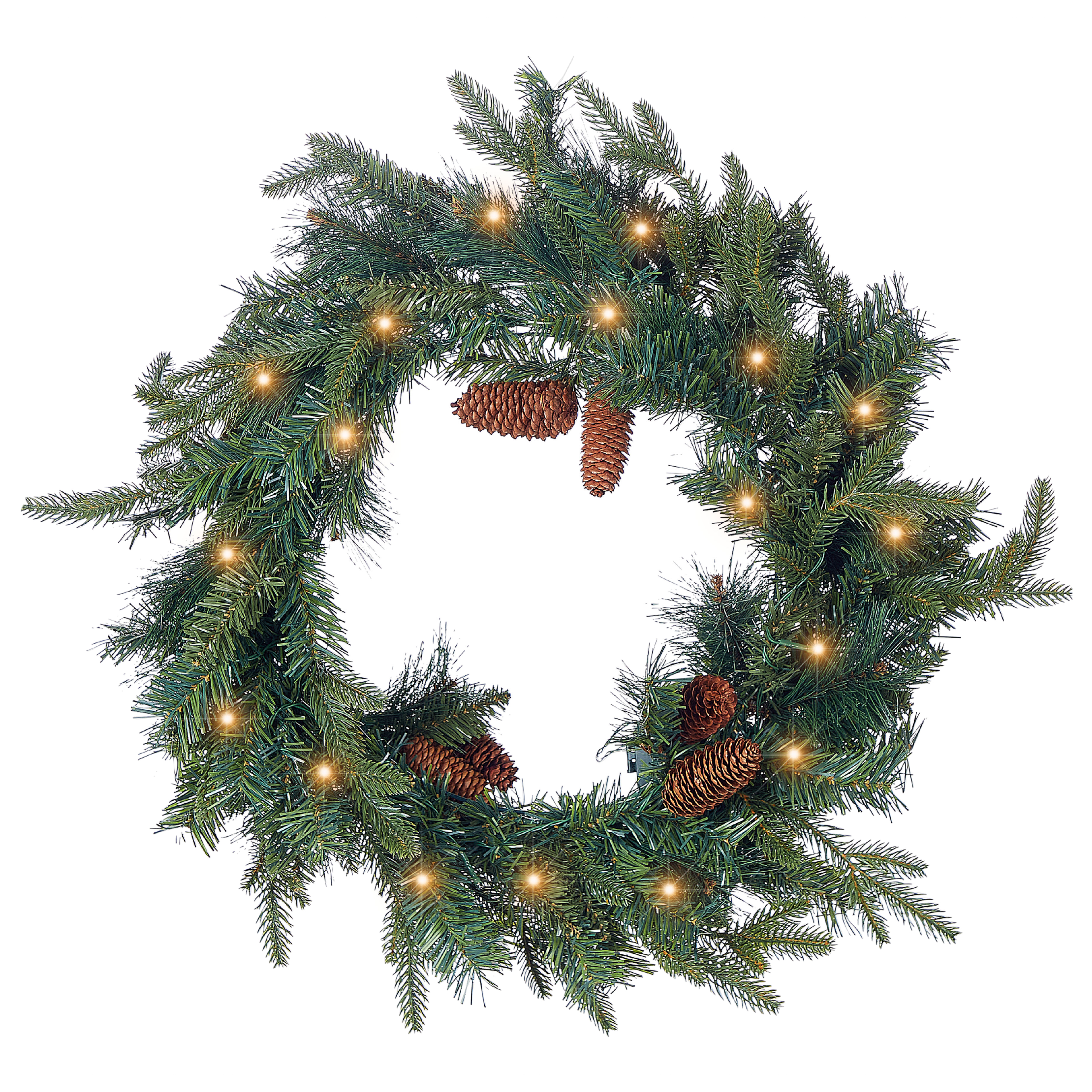Julekrans LED KAMERUN 60 cm Grøn