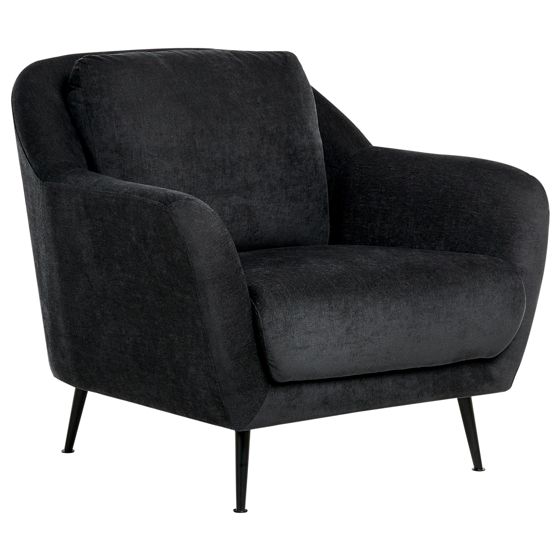 Lænestol EIBY Chenille Sort