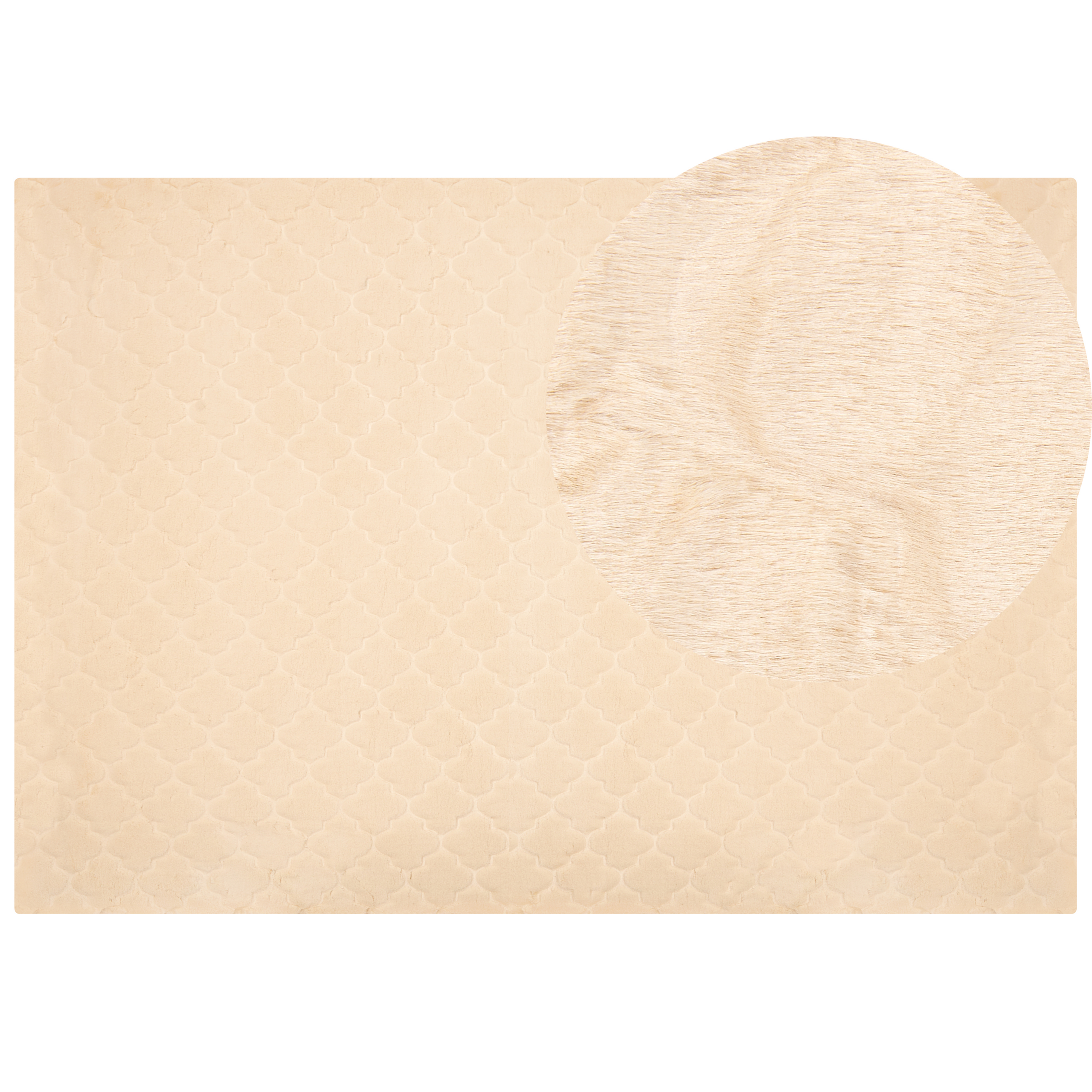 Tæppe af kunstpels GHARO Beige 160 x 230 cm