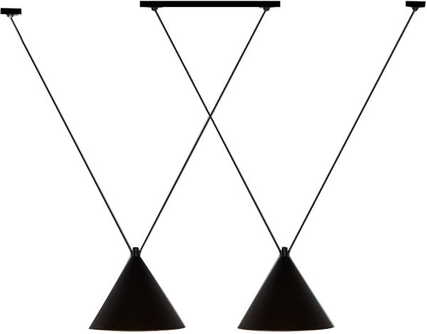 TOOLIGHT hængende loftlampe APP548-2CP Sort 25,5x25,5x115cm