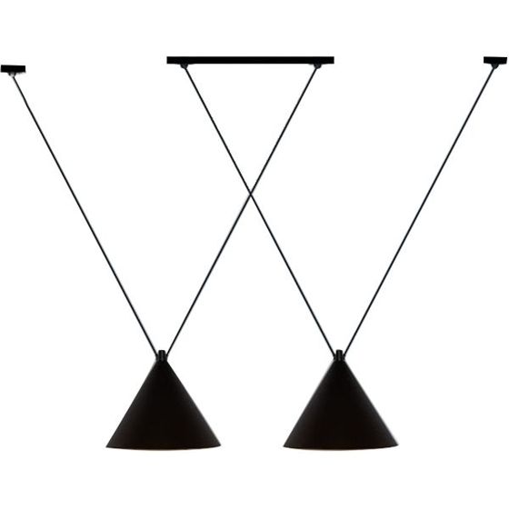 TOOLIGHT hængende loftlampe APP548-2CP Sort 25,5x25,5x115cm