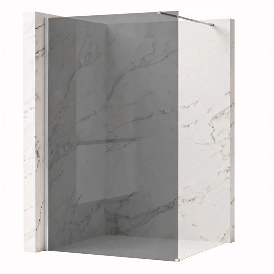 REA brusevæg Flexi Grey 80 Krom, 120x80x195cm