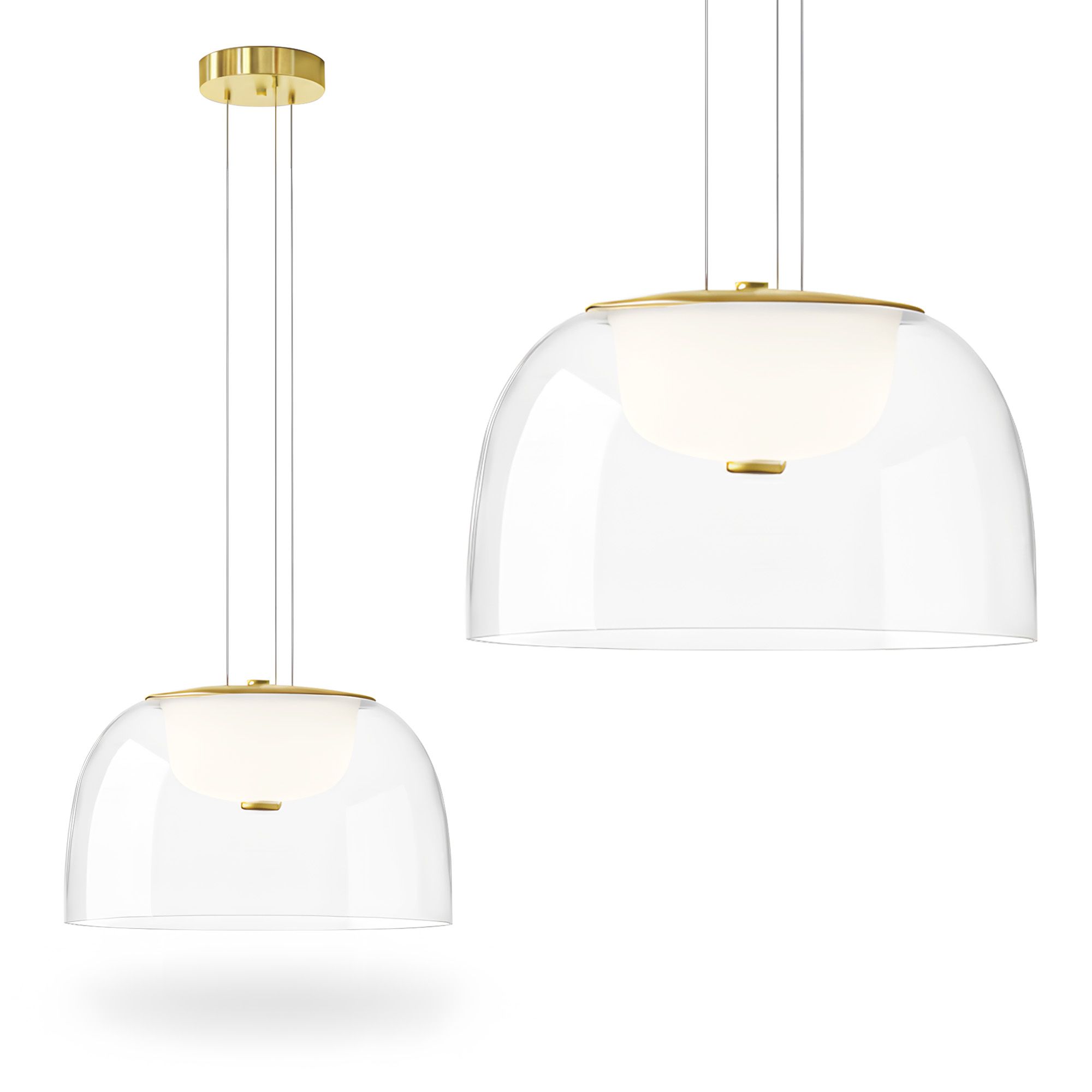 TOOLIGHT hængende loftlampe APP1690-1PC B LED Guld 105x22x13cm