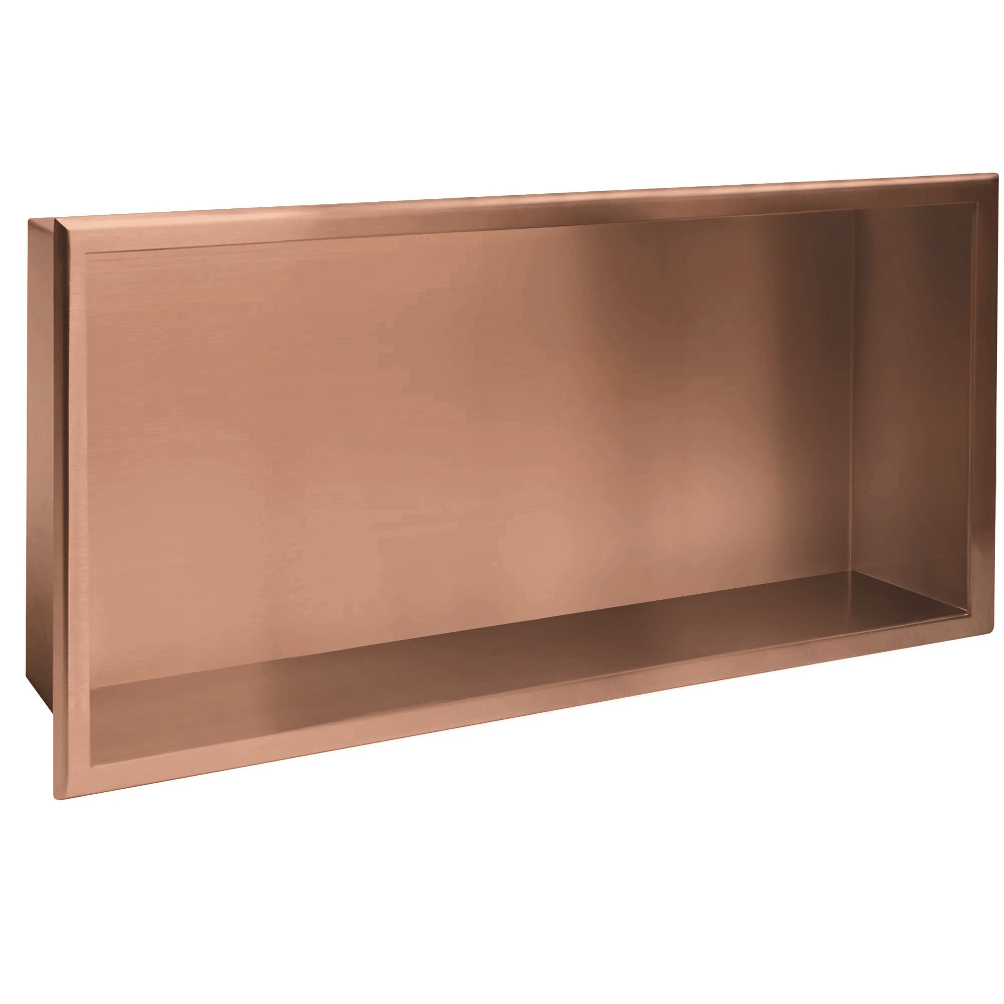 REA indbygget badeværelseshylde 30x60 Børstet kobber, 10x60x30cm