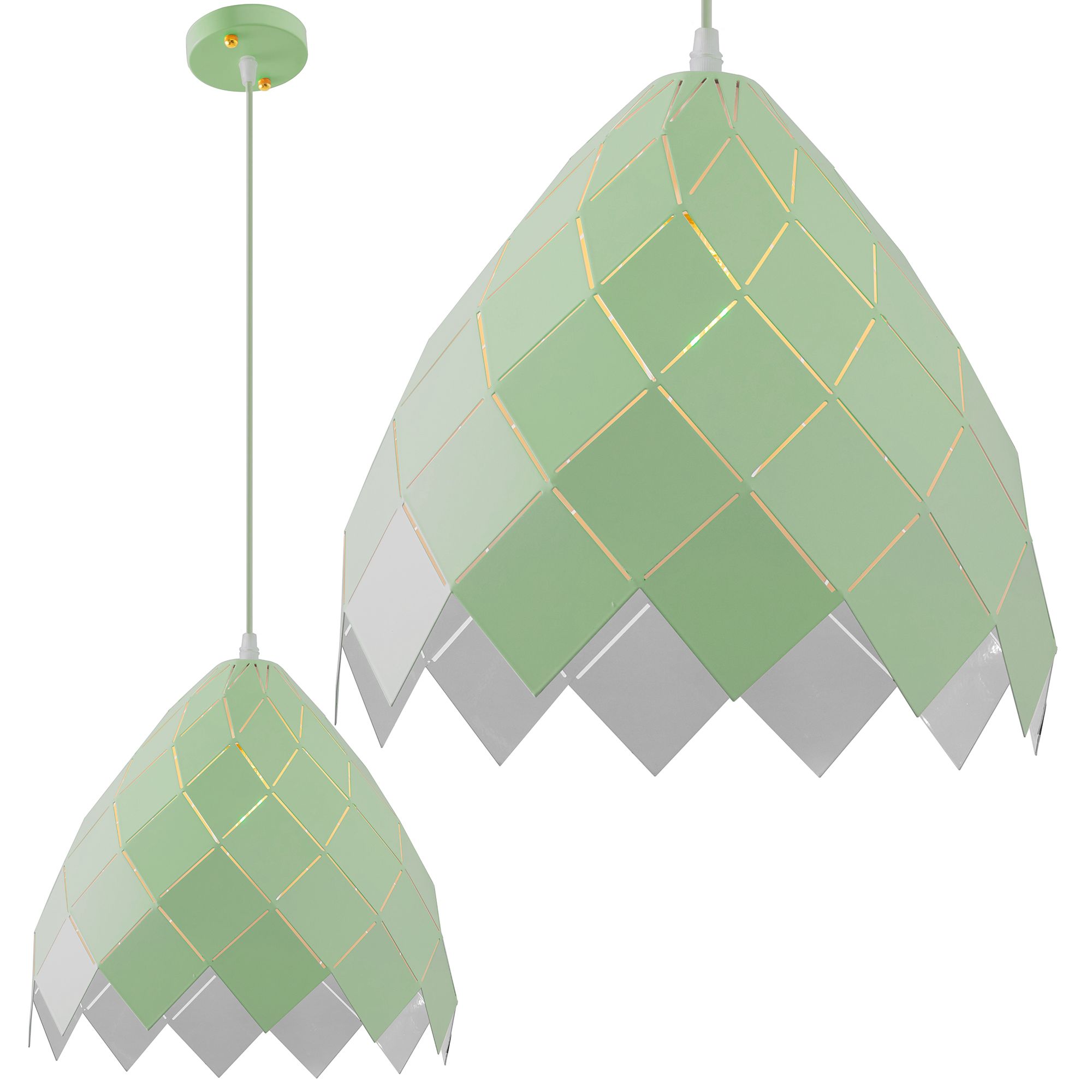 TOOLIGHT hængende loftlampe APP339-1CP Grøn 28,5x29,5x28,5cm
