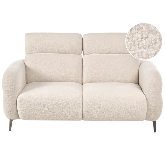 Sofa 2 personers ARTUNA Boucle Cremehvid