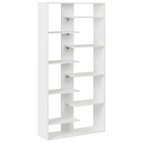Bogreol med 8 hylder FONTAS 180 cm Hvid