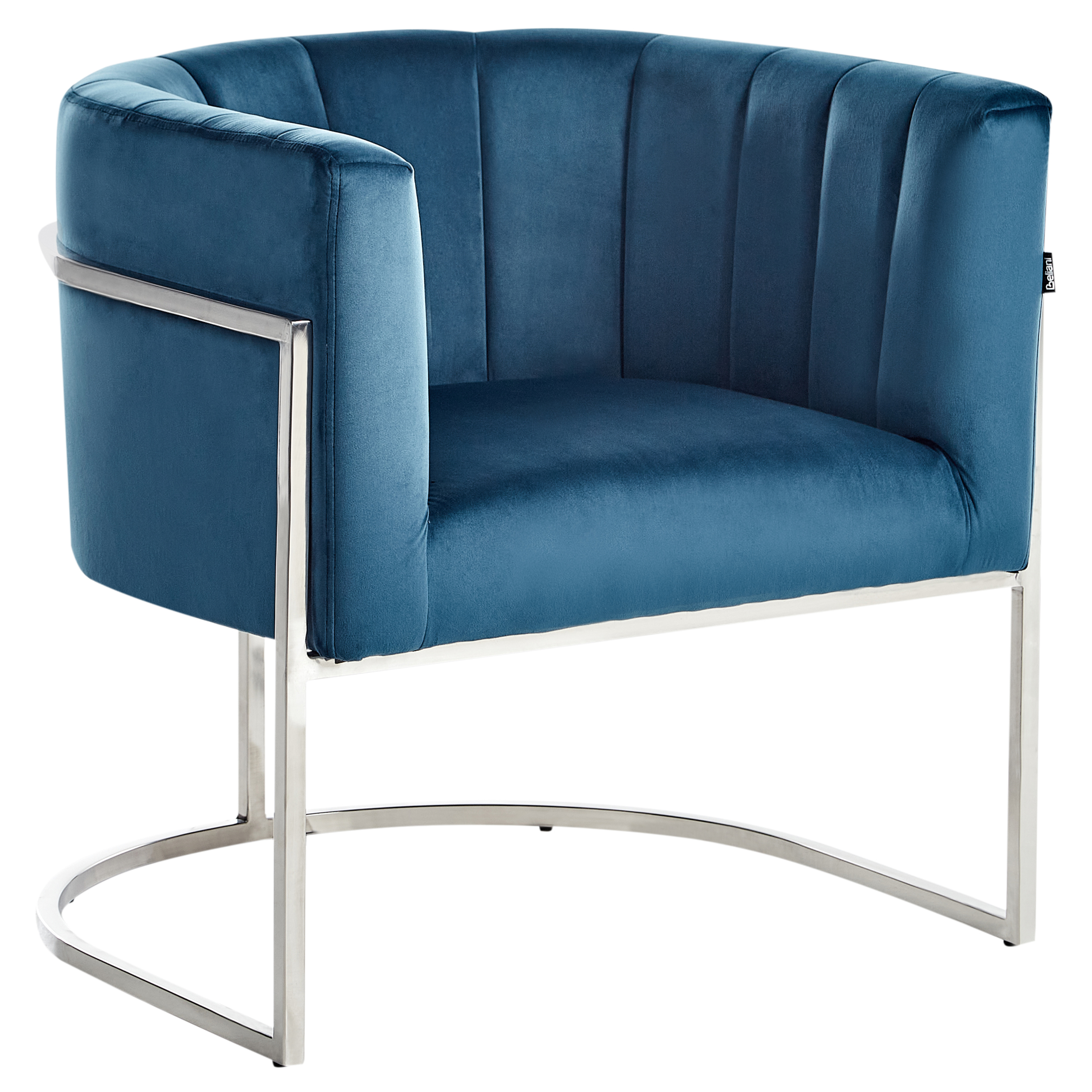 Lænestol LARVIK Velour Blå