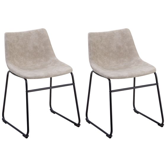 Sæt med 2 spisebordsstole BATAVIA Beige