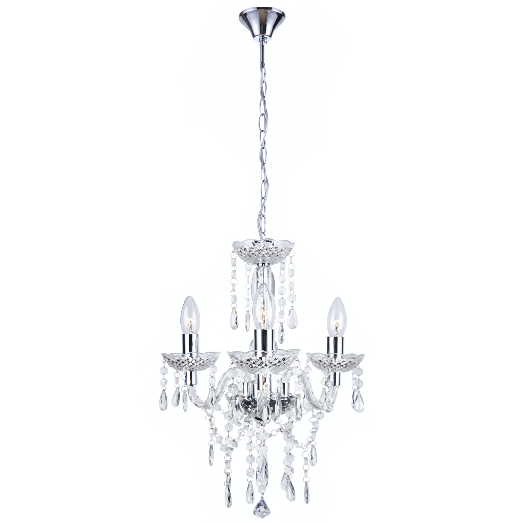 Toolight Pendellampe EBT006-3CP Gennemsigtig 123x70x31cm