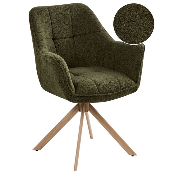 Spisebordsstol HAYDEN Boucle Grøn