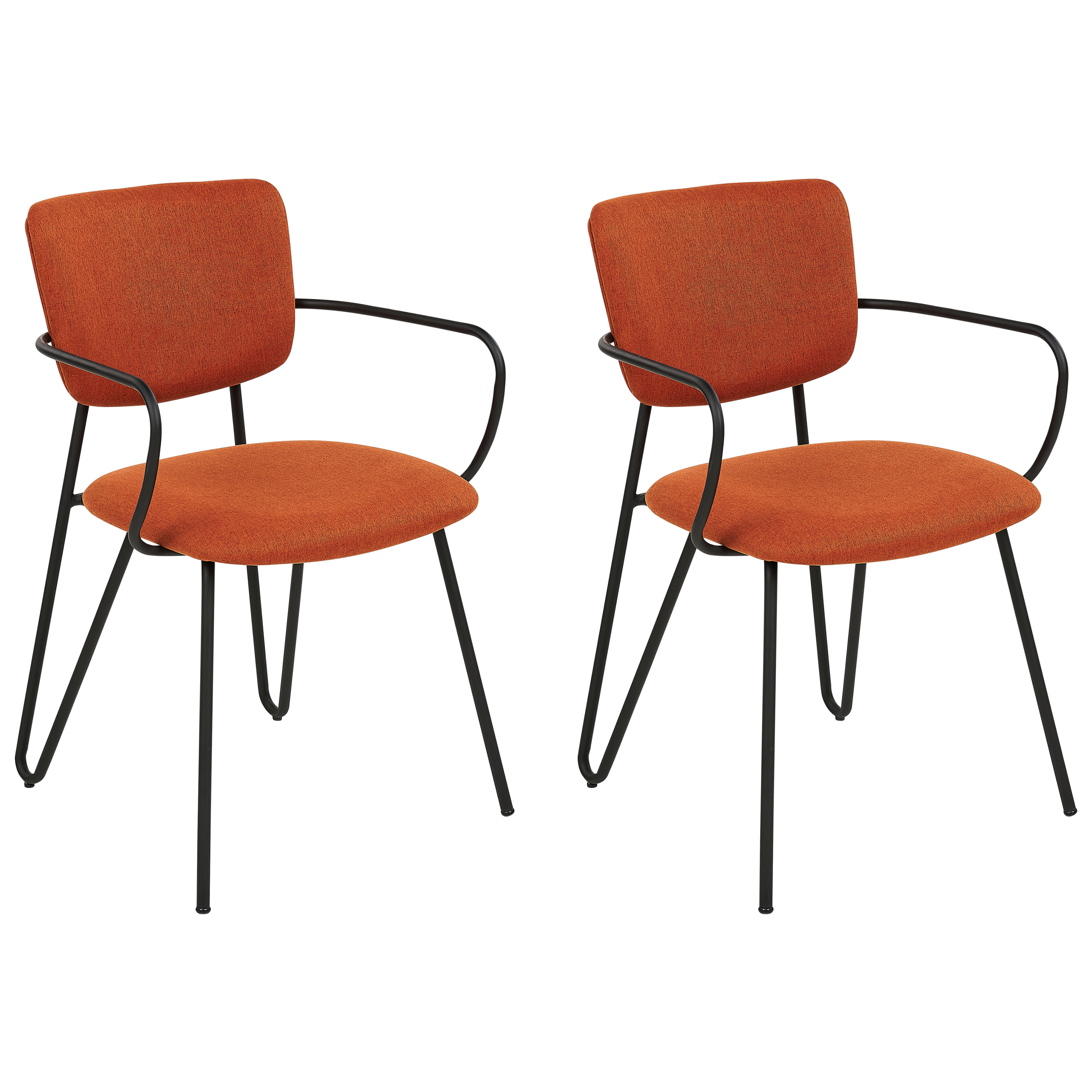 Sæt med 2 spisebordsstole ELKO Orange