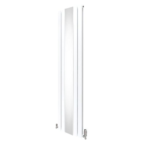 Spejlradiator og ventiler - 1800 mm x 425 mm - Hvid