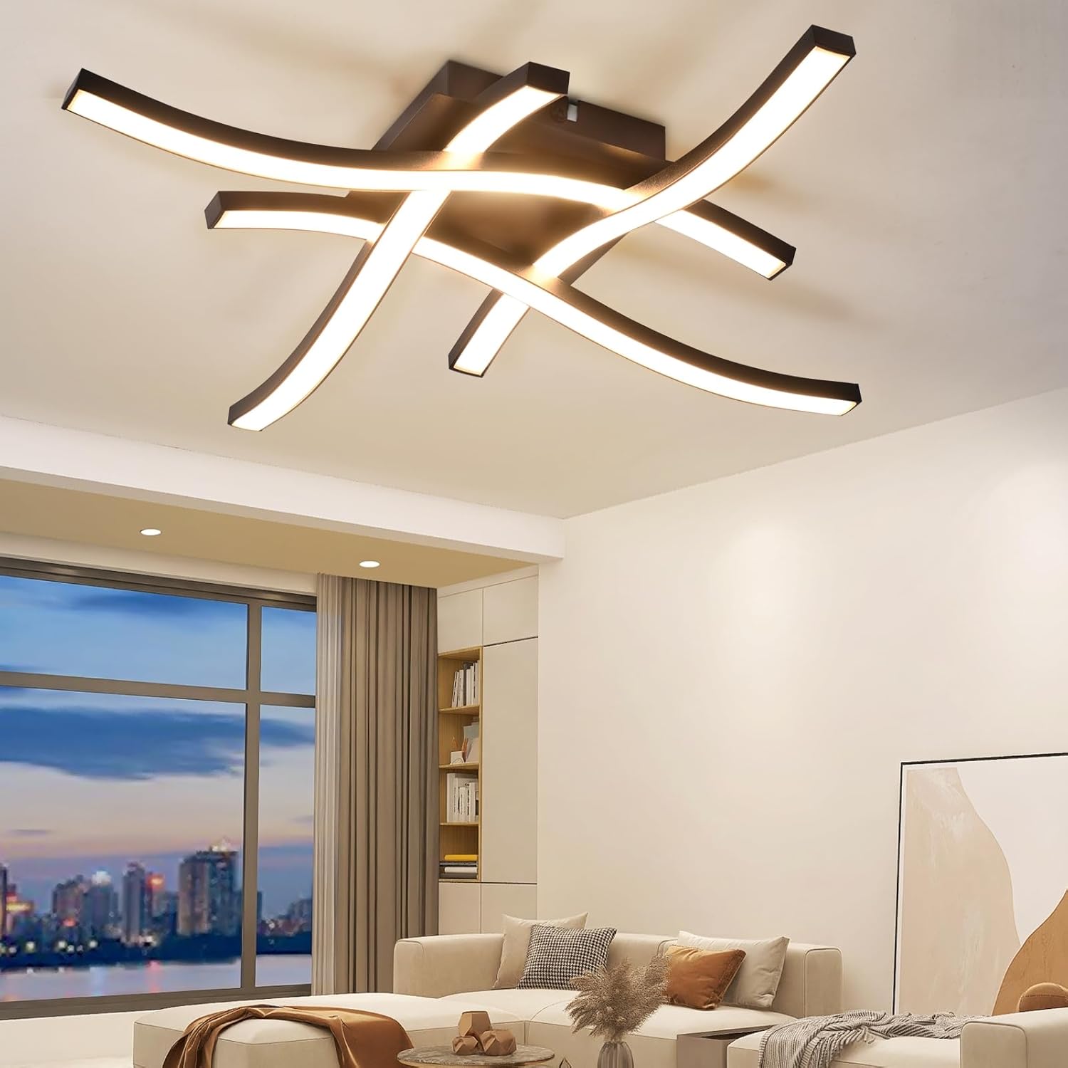 NETTLIFE LED - loftlampe, sort, 24W, 3000K, varm, hvid, moderne, design
