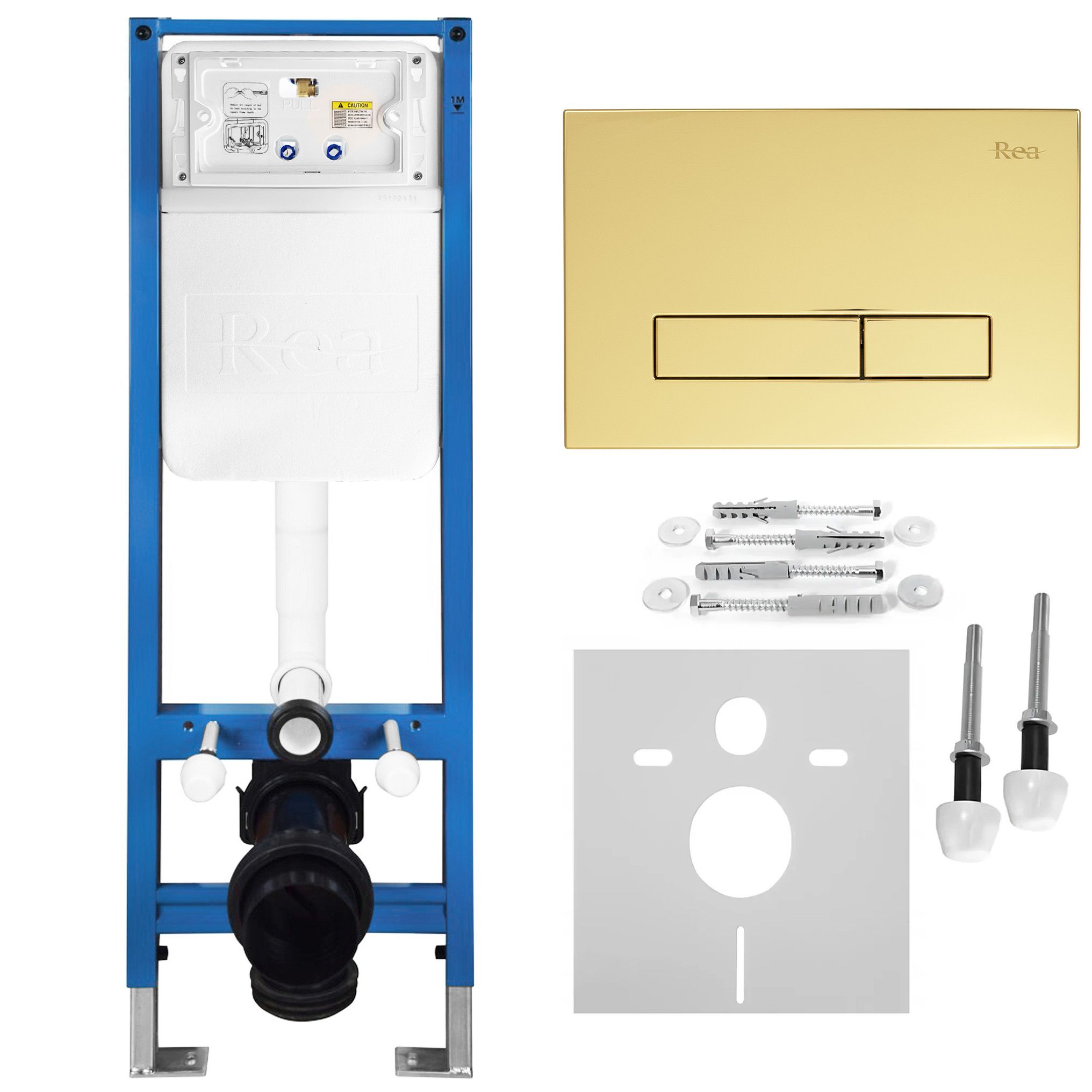REA indbygningscisterne Slim 024N Guld, 22x35,2x106,2cm
